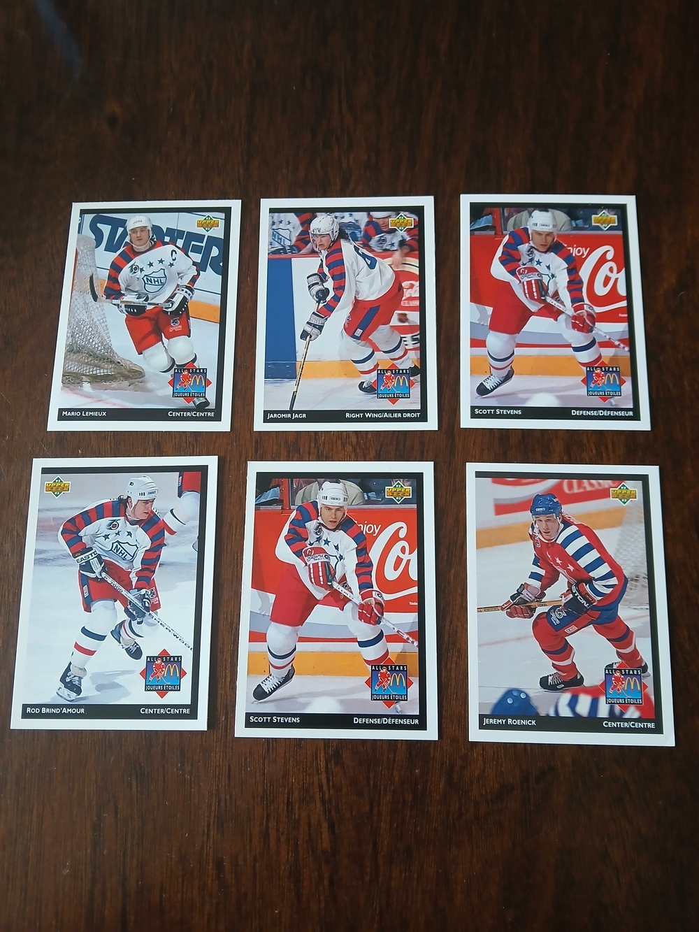 1992 Upper Deck Mcdonalds NHL Allstars Hockey Card Lot - Red White Blue Players